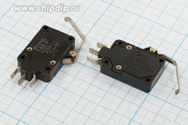 Микропереключатель, размер 42x 8 x22, 2А, переключение ON-(ON), размер концевика L31, МИ3А