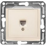 V01-12-F12-M Розетка 1-мест. телеф. RJ -11крем, м-зм, Magenta 9055