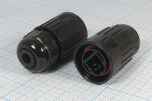 Штекер телефонный 8P8C корпус герметичный, на кабель, RJ45F6; №10909 штек телеф 8P8Cкорпус гермет\\каб\RJ45F6