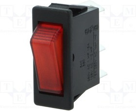 AE-C5503ALNAB, ROCKER; SPST; Pos: 2; ON-OFF; 16A/250VAC; red; neon lamp; 250V; 5500