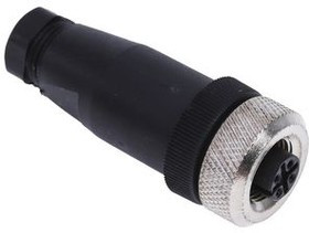 8771107, Circular Connector, M12, Socket, Angled, Poles - 5, Screw, Cable Mount