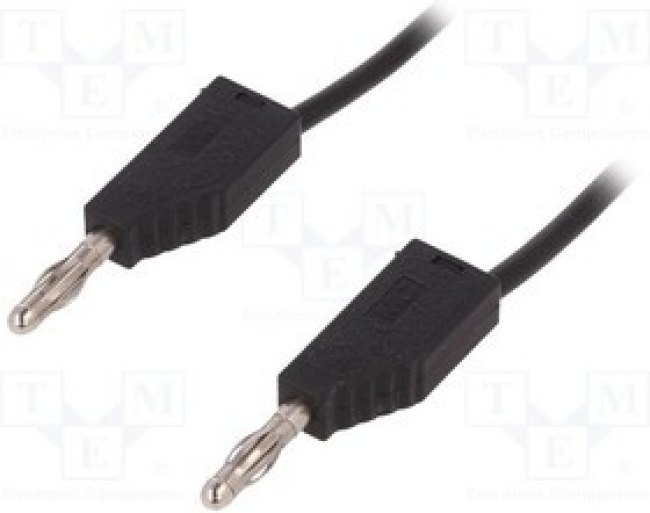LK425-A/X-05021, Измерительный провод, 60ВDC, 30ВAC, 32А, Дл: 0,5м, черный