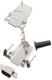 6355-0064-01, DE-15 Plug HD D-Sub Connector Kit, Zinc Backshell