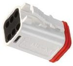 0934454206, Conn Housing PL 6 POS Crimp ST Cable Mount White Bag