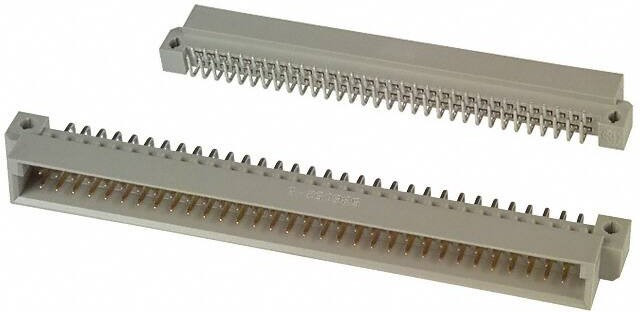 536052-5, Соединитель DIN 64 контакта шаг 2.54мм угловой монтаж в отверстие коробка/лоток