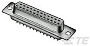 7-1393740-2, Amplimite HD-20 25 Way Through Hole D-sub Connector Socket, 2.74mm Pitch
