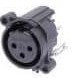 NC3FAAV2-0, XLR Connectors 3P FEMALE VERT NO LATCH