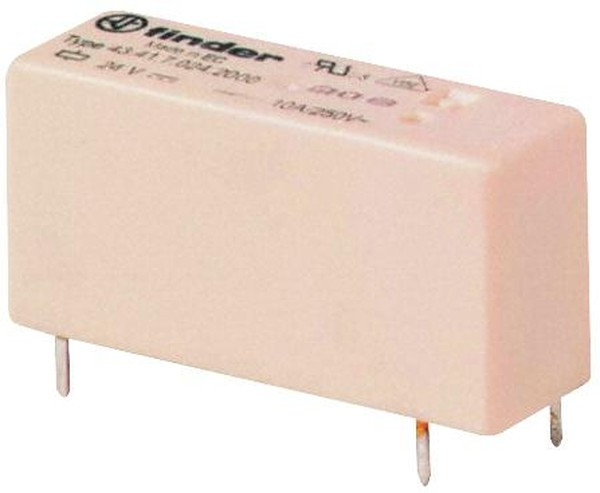 43.41.7.024.2000, Реле 1 переключ. 24VDC, 10A/230VAC SPDT