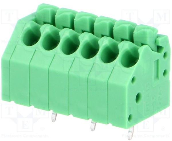 PTSA 1.5/6-3,5-Z, Клеммная колодка типа провод к плате, 3.5 мм, 6 вывод(-ов), 20 AWG, 16 AWG, 1.5 мм², Вставной