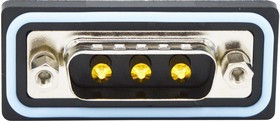 CDFR3W3113L261, Комбинированный разъем D Sub, IP67, NANOOK Series, DA-3W3, Штекер, 3 контакт(-ов), 3 Силовых, Пайка
