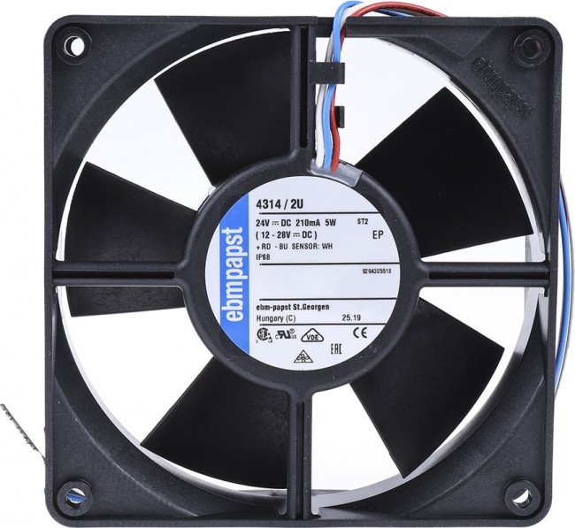 Вентилятор Ebmpapst 4314/2U 24V 0.20A 120x38 3pin