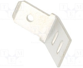 38412SBA.95, Наконечник: плоский, 6,3мм, 0,8мм, "папа", сварка, сталь