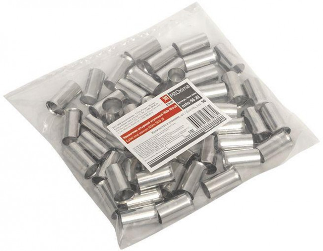 Наконечник штыревой втулочный НШв 50.0-20 (уп.50шт) PROxima EKF nshv-50-20