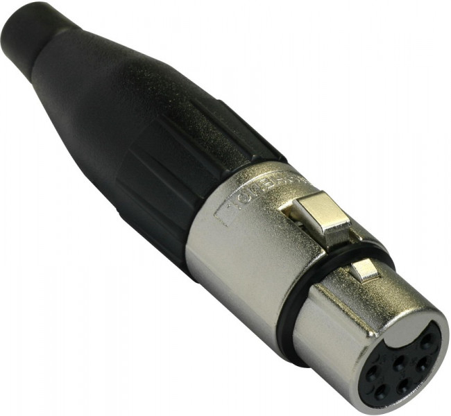 AC6AFJ, Amphenol Cable Mount XLR Connector, Female, 133 V ac, 6 Way, Tin Plating AC6AFJ, Amphenol Cable Mount XLR Connector, Female, 133 V ac, 6 Way, Tin Plating