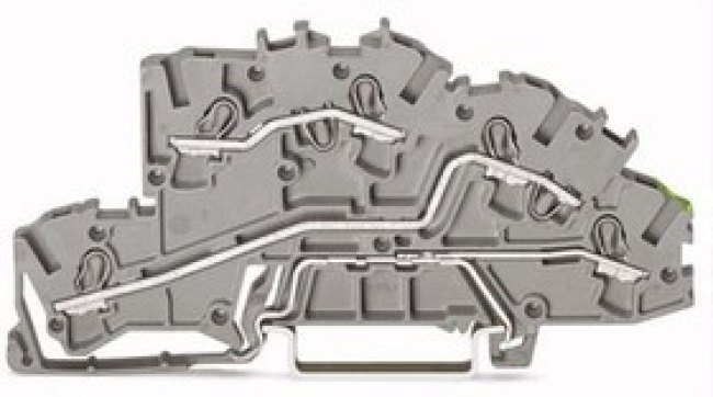 Installation terminal block, spring-clamp connection, 0.25-4.0 mm², 3 pole, 24 A, 4 kV, gray, 2003-7645 Installation terminal block, spring-clamp connection, 0.25-4.0 mm², 3 pole, 24 A, 4 kV, gray, 2003-7645
