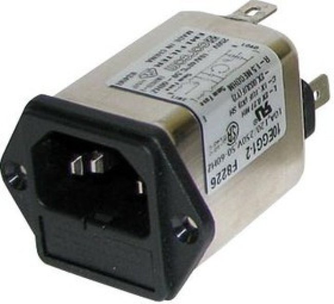 6609116-2, Filtered IEC Power Entry Module, IEC C14, Medical, 3 А, 250 В AC