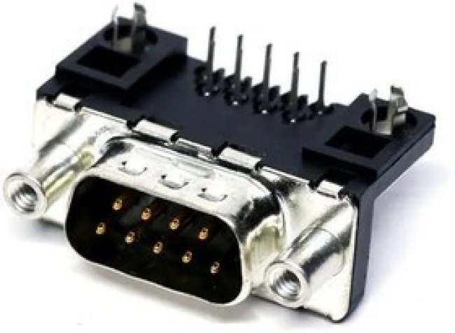 D09P23A4GV00LF, D-Sub Standard Connectors 9P R/A STB DELTA D MALE W/ FEMALE SCREW
