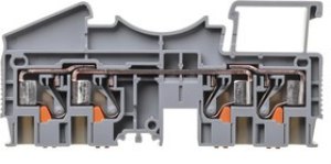 DS4-QU-01P-11-00AH, 4-пров. проходная клемма, 0,5 - 4 (6) мм2, серая DS4-QU-01P-11-00AH, 4-пров. проходная клемма, 0,5 - 4 (6) мм2, серая