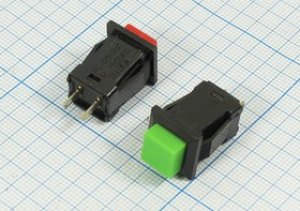 Переключатель кнопочный, 13x11, 220В, 1.0А, OFF-ON, красный, контакты 2C, PBS-15A Переключатель кнопочный, 13x11, 220В, 1.0А, OFF-ON, красный, контакты 2C, PBS-15A