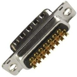 L717DA15PT, D-Sub Standard Connectors Dsub, Machined Pin 7.5A, Straight PCB Thru Hole, Cnt Length=4.0mm (.157in), Cnt =0.6mm (.024in), 15 Pi