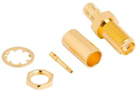 132237, RF Connectors / Coaxial Connectors SMA BULKHEAD JACK LMR200