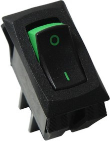 RSCA201-VB-B-9-G, Клавишный переключатель, Выкл.-Вкл., SPST, Без Подсветки, Панель, Черный, Серия RSC