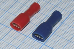 Клемма гнездо 4,8x0,8, 0,4, S0,5-1,5, полн.ПВХ красная; №872 клемма гн 4,8x0,8\0,4\S0,5- 1,5\\\полн.ПВХ кр\\