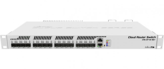 Коммутатор MikroTik CRS317-1G-16S+RM 1x1Гбит/с 16SFP+ управляемый Коммутатор MikroTik CRS317-1G-16S+RM 1x1Гбит/с 16SFP+ управляемый