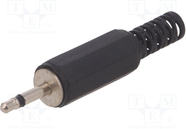 JC-001, Вилка, Jack 2,5мм, "папа", mono,с амортизатором, Кол-во полюс: 2