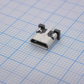 105133-0021, Разъем USB, Micro USB Типа B, USB 2.0, Гнездо, 5 вывод(-ов), Поверхностный Монтаж, Вертикальный