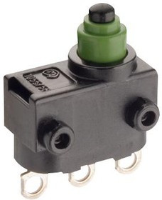 01056.0351-02, Микропереключатель, Субминиатюрный, Контактный Плунжер, SPDT, Пайка, 4 А, 12 В