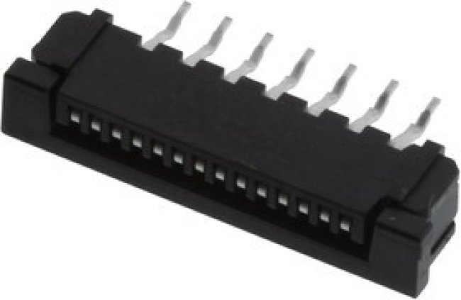 SLW14S-1C7LF, CONNECTOR, FFC/FPC, 14POS, 1ROW, 1MM