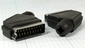 Штекер СКАРТ, 21P, на кабель; 196 шт СКАРТ\21P\каб\\