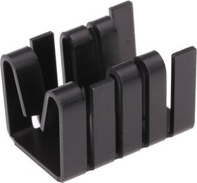 FK 237 SA-220 O, Heat Sink Passive TO-220 Vertical Thru-Hole Aluminum 21K/W Black Anodized