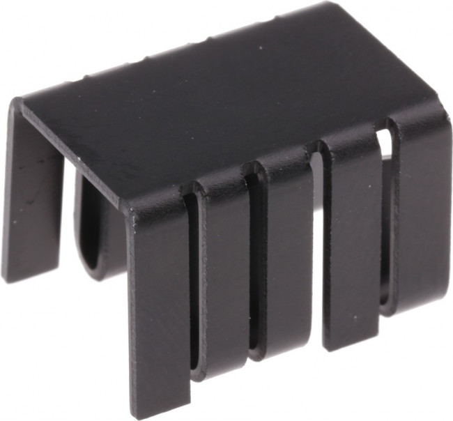FK 237 SA-220 O, Heat Sink Passive TO-220 Vertical Thru-Hole Aluminum 21K/W Black Anodized