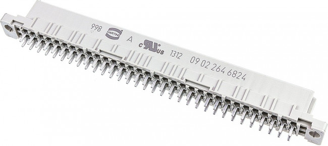 09022646824, Разъем DIN 41612,тип В "мама" PIN 64 a+b THT прямой 09022646824, Разъем DIN 41612,тип В "мама" PIN 64 a+b THT прямой