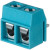 TB002V-500-02BE, Fixed Terminal Blocks Terminal block, screw type, 5.00 , vertical, 2 poles, CUI Blue, slotted screw, PCB mount