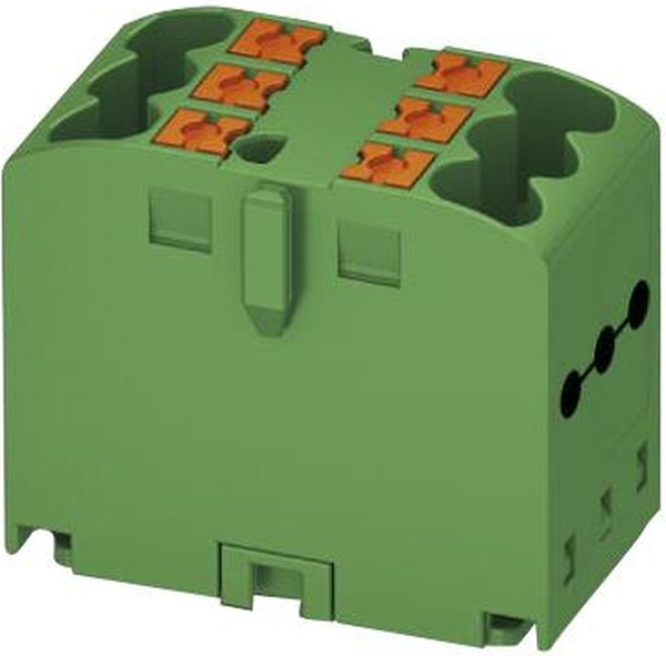 3273272, DIN Rail Terminal Blocks PTFIX 6X2,5 GN 2.5mm2 slf-assmb MNT