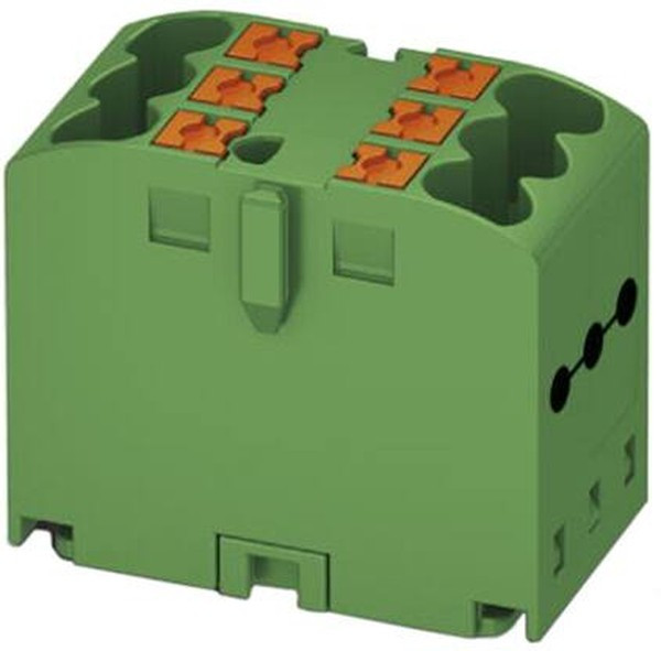 3273272, DIN Rail Terminal Blocks PTFIX 6X2,5 GN 2.5mm2 slf-assmb MNT