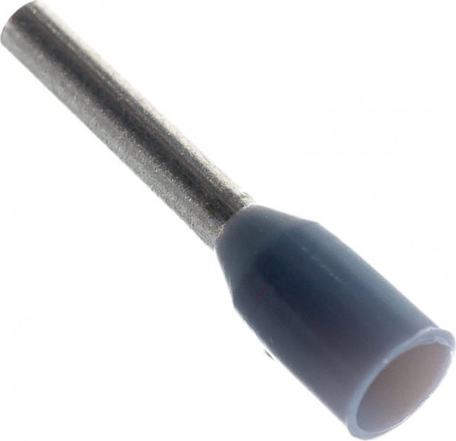 Insulated Wire end ferrule, 0.75 mm², 14 mm/8 mm long, DIN 46228/4, gray, 4708