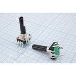 Датчик угла на 24 позиции с кнопочным выключателем, ширина 13мм, вал типа F, диаметром 6мм, энкодер;