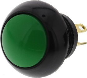 P9-113125W, Pushbutton Switches 5A Grn Flush Dome 2 Circ Solder IP69K