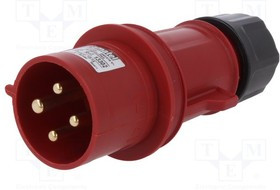 FAM-13302, Разъем: питания AC, трехфазный, вилка, "папа", 32А, 380/415ВAC