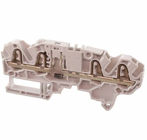 1SNK705710R0000, Клеммная колодка на DIN рейку, 4 вывод(-ов), 12 AWG, 2.5 мм², Зажим, 1 А