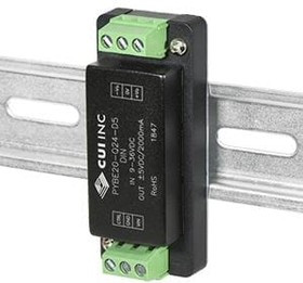 PYBE20-Q24-S24-DIN, Isolated DC/DC Converters dc-dc isolated, 20 W, 9~36 Vdc input, 24 Vdc, 834 mA,