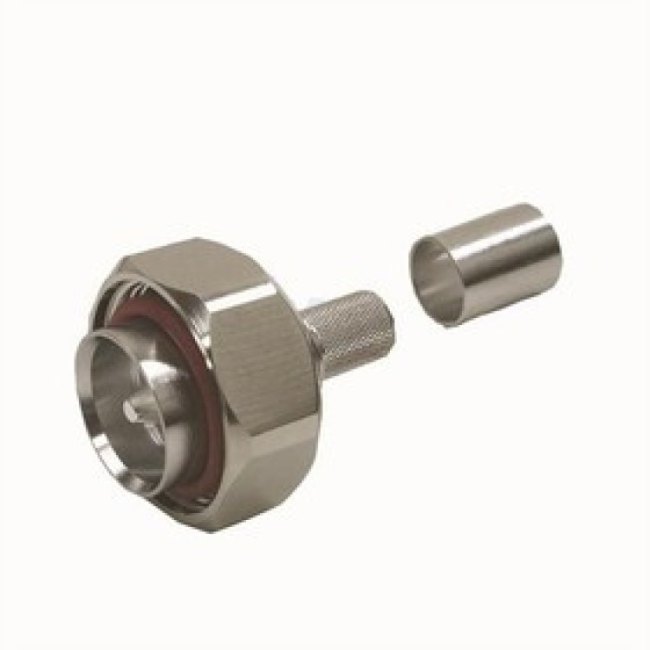 EZ-400-716M-X, RF Connectors / Coaxial Connectors 7/16 DIN Male crimp; (non-solder pin) hex nut, no braid trim EZ-400-716M-X, RF Connectors / Coaxial Connectors 7/16 DIN Male crimp; (non-solder pin) hex nut, no braid trim