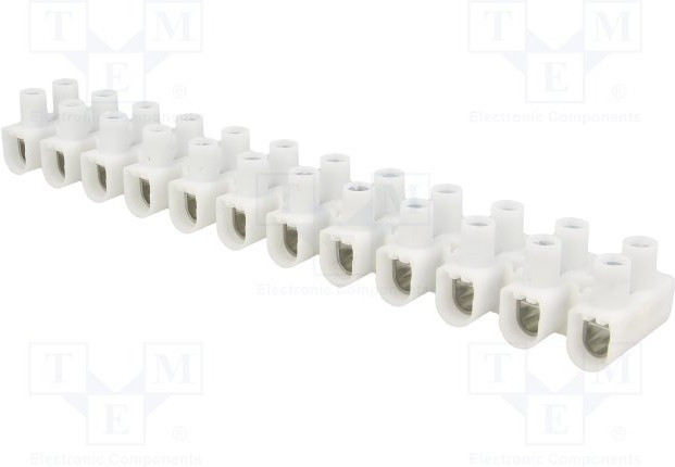 EKL-3S/WH, Клеммник, зажим под винт, 4-16мм2, 450В, Кол-во полюс: 12, W: 25мм
