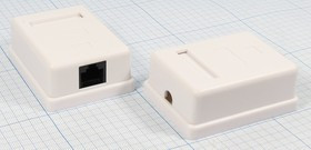 Гнездо телефонное 8P8C, 8P, наружний[розетка]5КАТ, [RJ-45]; №1822 гн телеф 8P8C\ 8P\наруж[розетка] 5КАТ\[RJ-45]