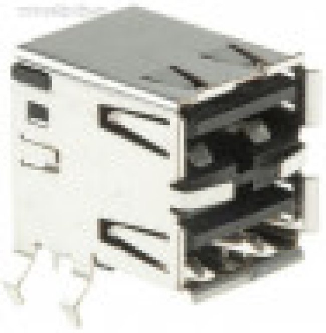5787745-2, Conn USB 2.0 Type A RCP 4/4 POS 2.5mm/2mm/2.5mm Solder RA Thru-Hole 8 Terminal 2 Port Tray 5787745-2, Conn USB 2.0 Type A RCP 4/4 POS 2.5mm/2mm/2.5mm Solder RA Thru-Hole 8 Terminal 2 Port Tray