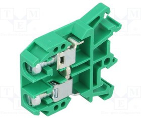 ZUG-G10-GN, Соединитель: на рейку, 0,5-10мм2, Кол-во полюс: 1, клеммы: 2, 690В